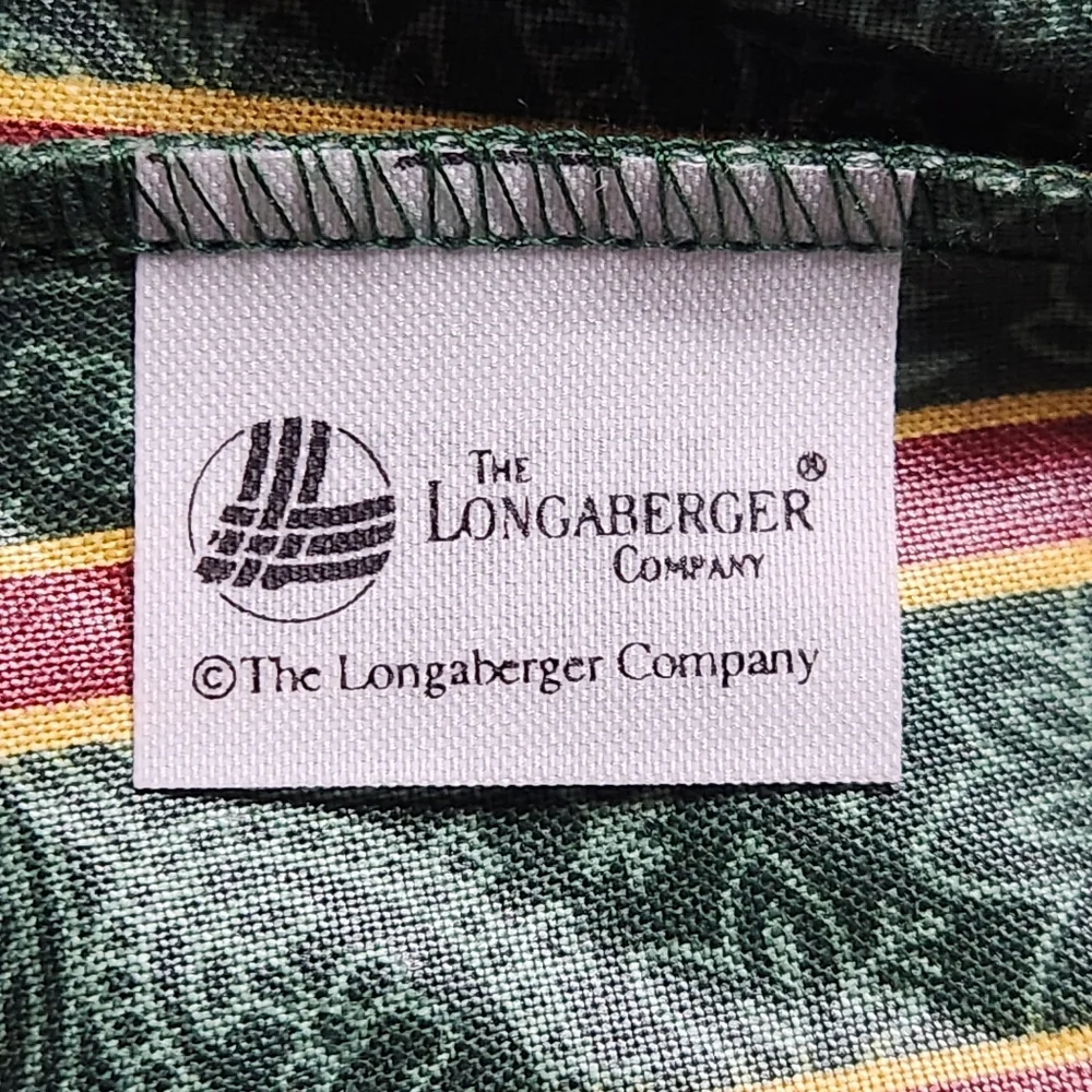 NWOT Longaberger Imperial Stripe Cranberry Basket Liner 7